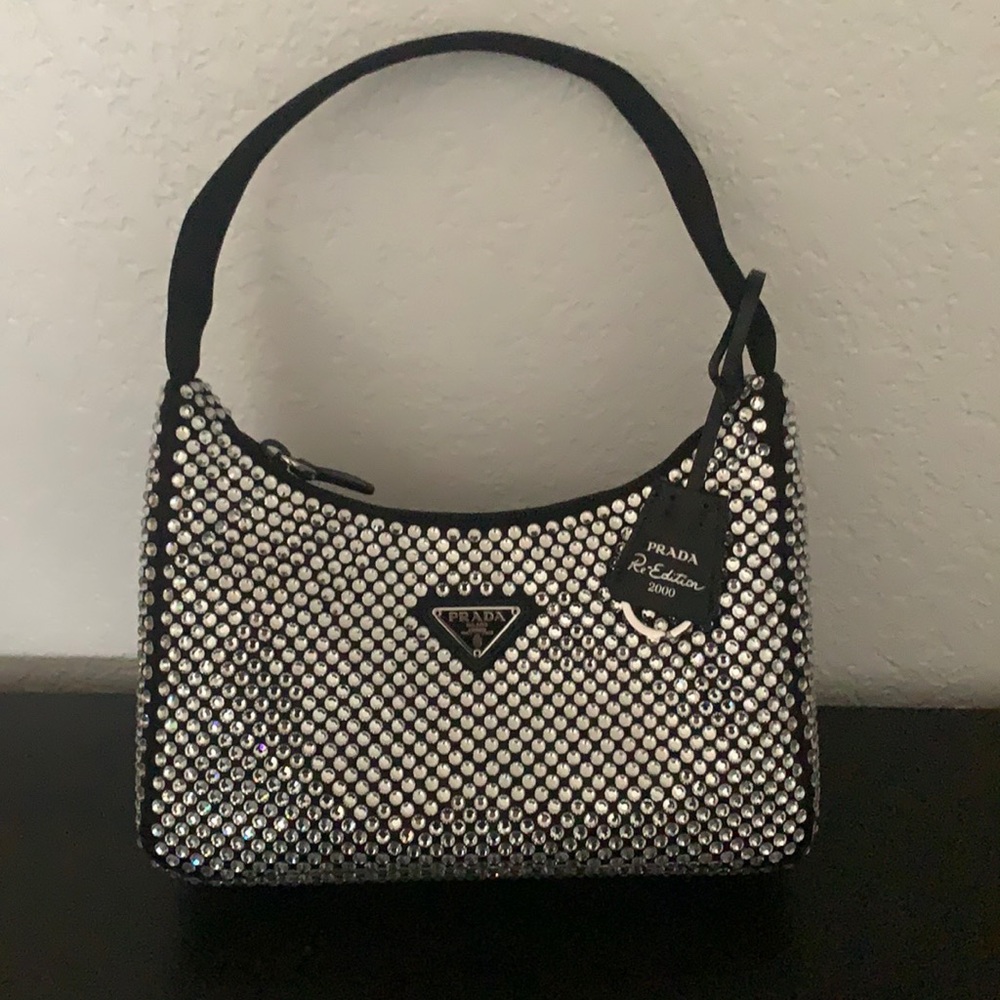 🦄 Prada Black Crystal Re-edition 2000 New
